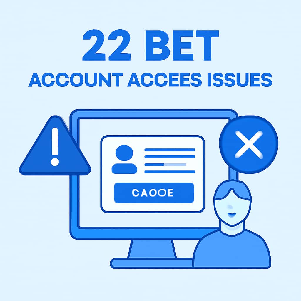 An educational diagram depicting solutions for 22 Bet account access issues.