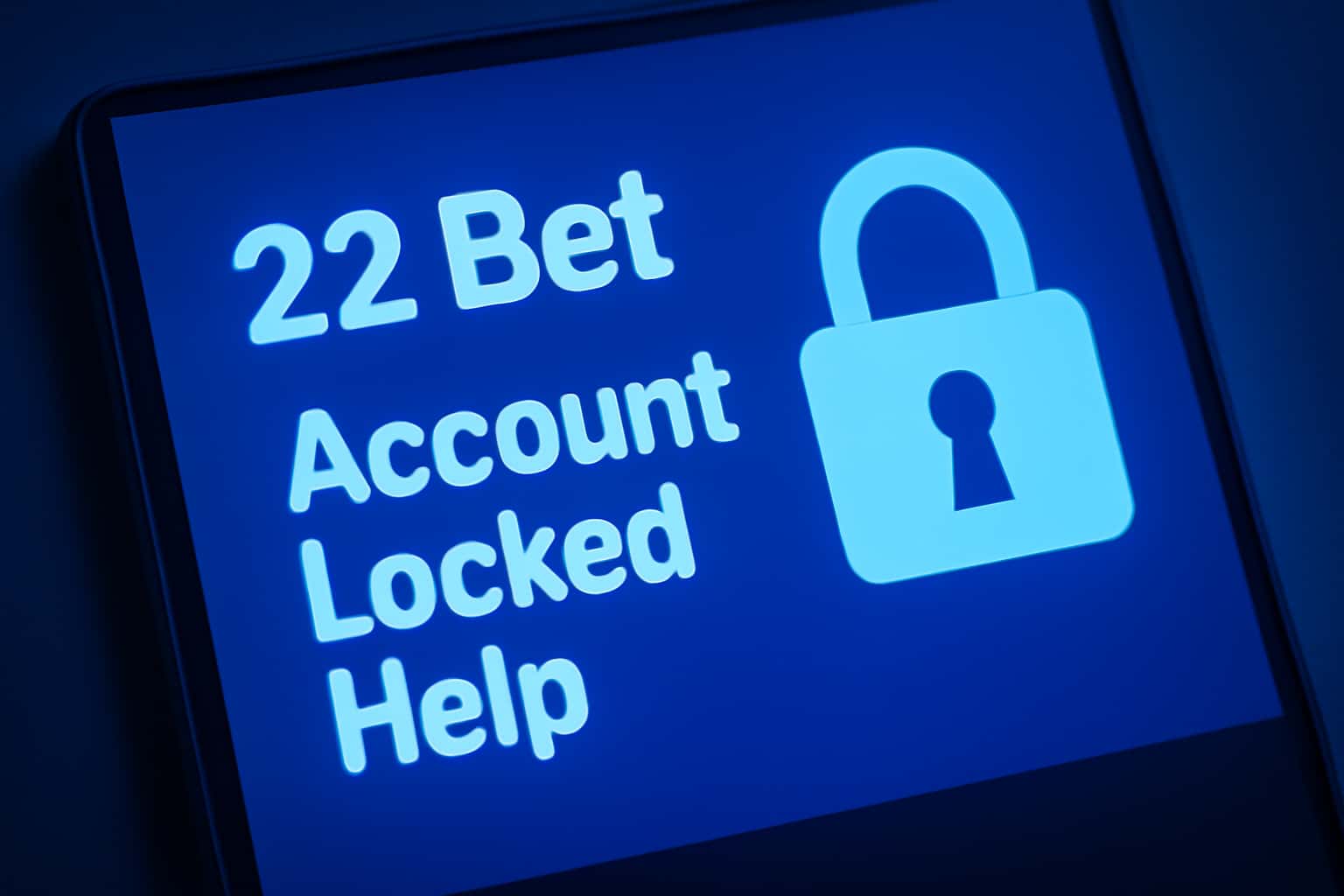Illustration depicting the concept of a locked account on 22 Bet with supportive visuals.