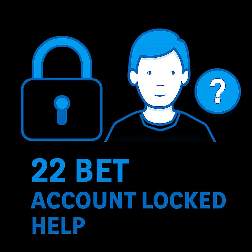Educational diagram outlining steps to unlock a 22 Bet account.