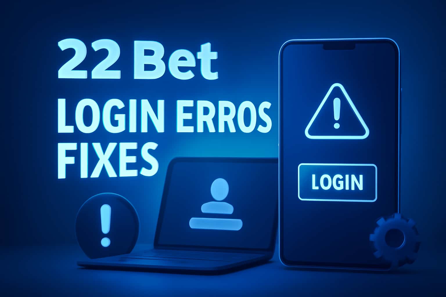 Visual representation of 22 Bet login troubleshooting guide.