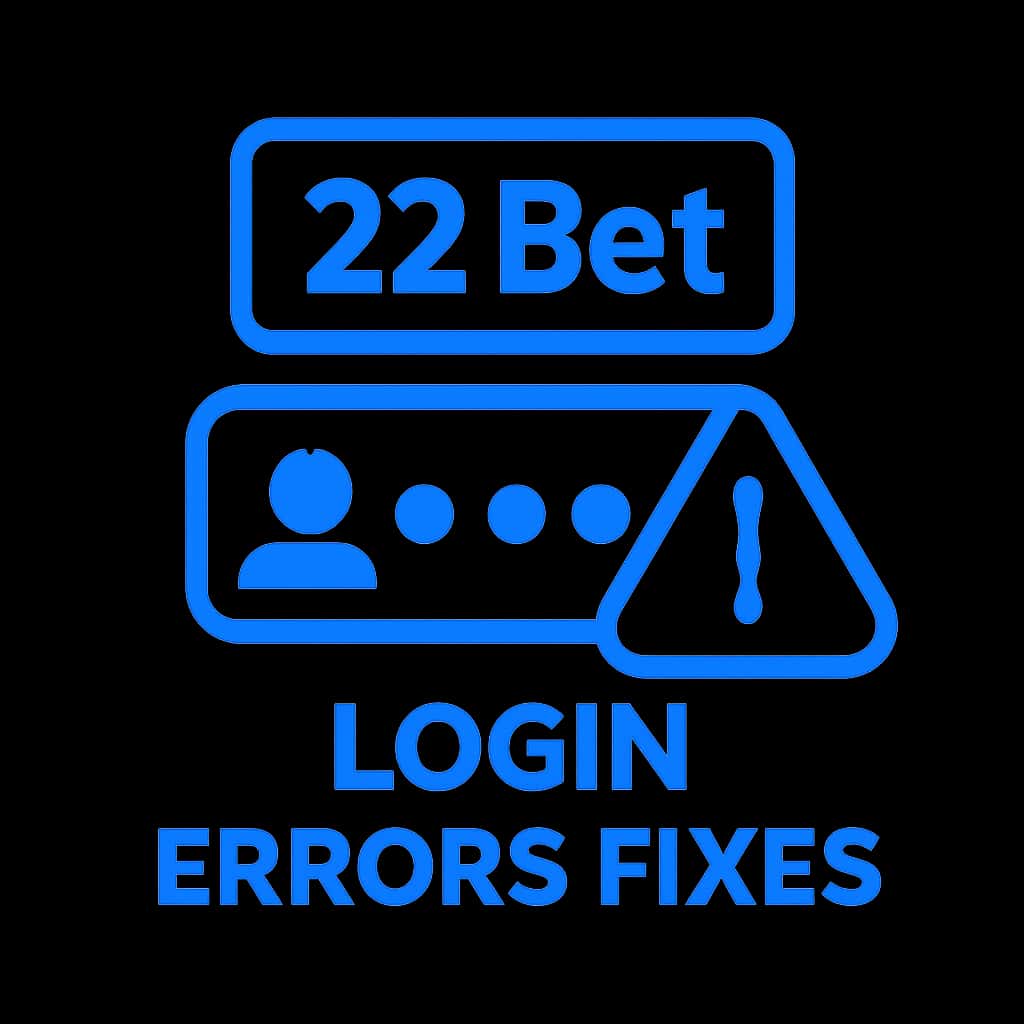 Icon for 22 Bet login errors assistance.