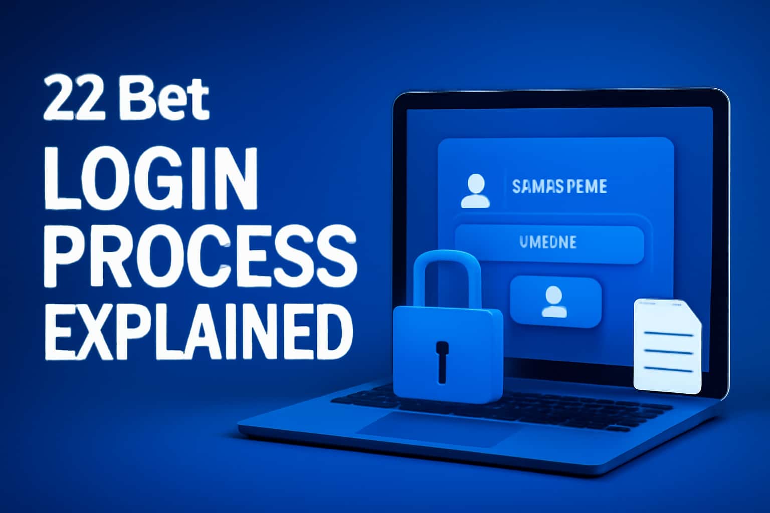 An informative visual representation of the 22 Bet login process.