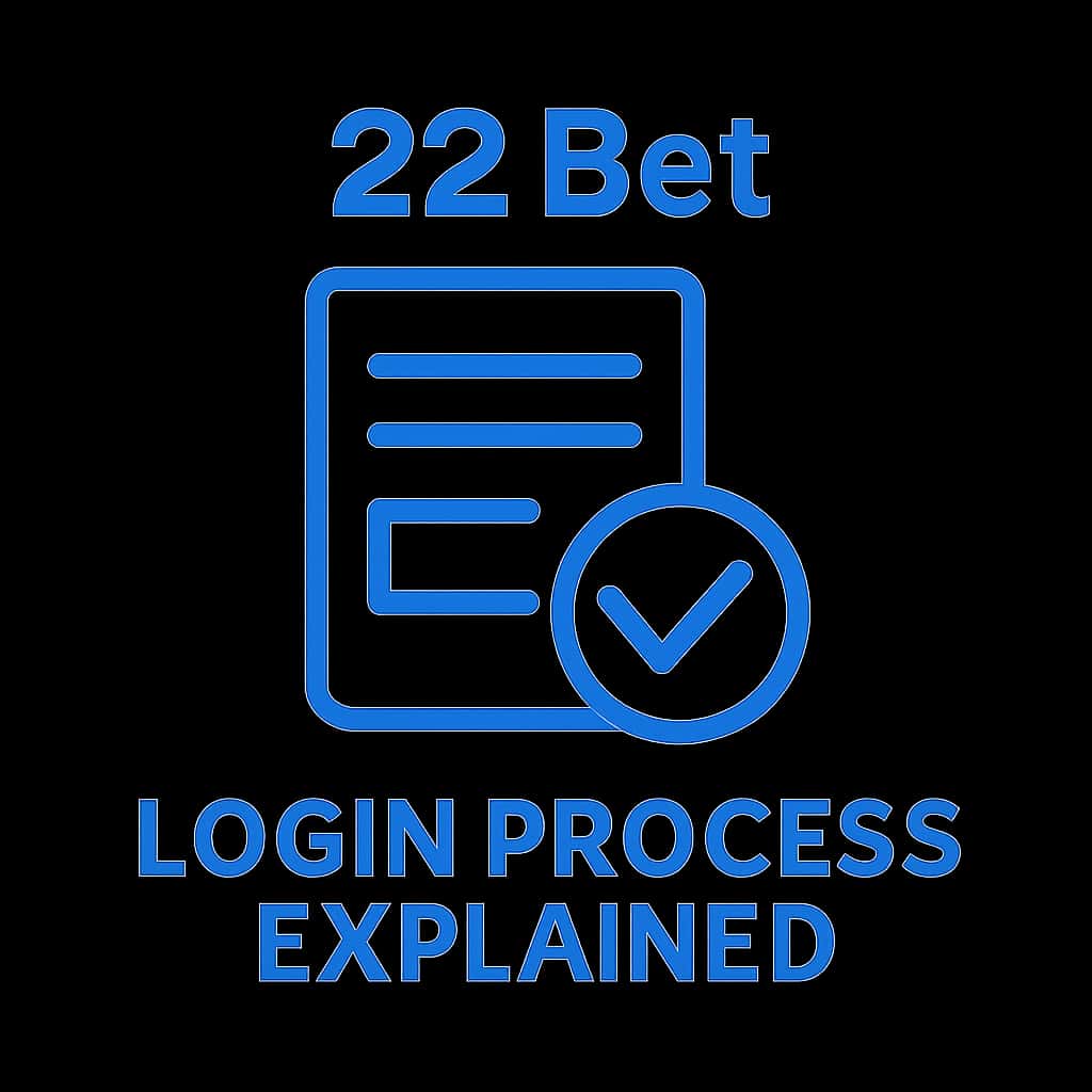 An icon illustrating the 22 Bet login process.