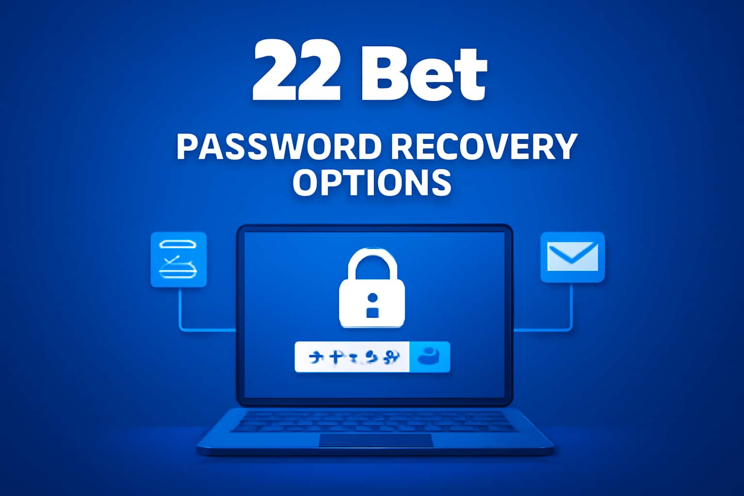 An informative visual representation of password recovery options for 22 Bet.