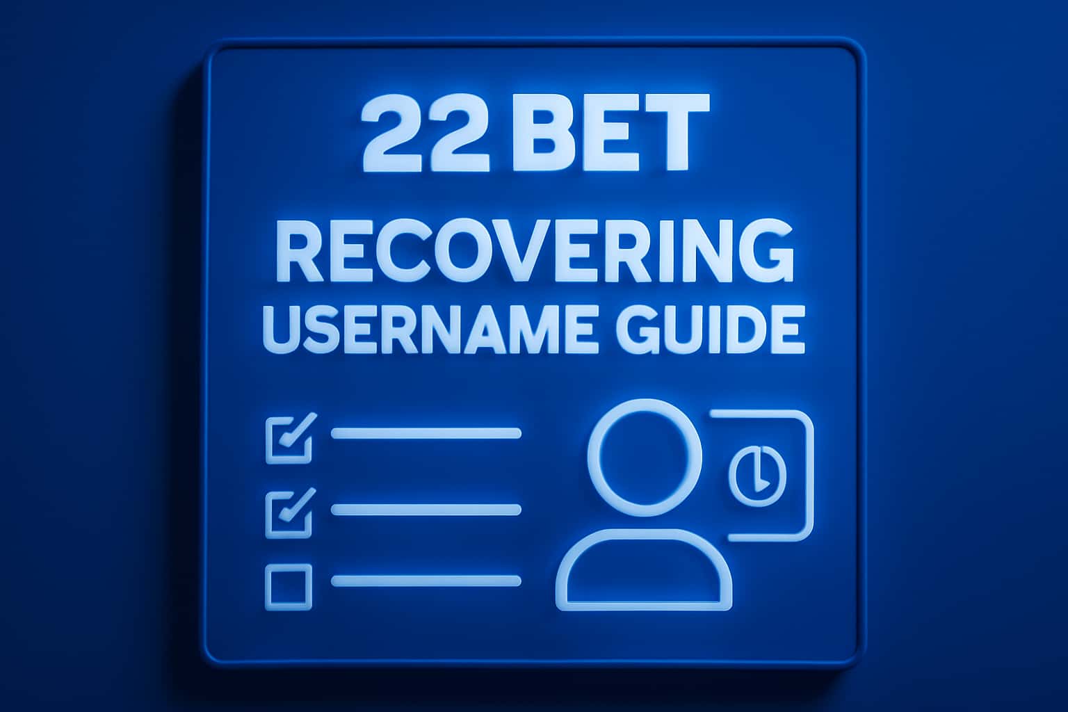 Visual representation of a guide to recovering username on 22 Bet.