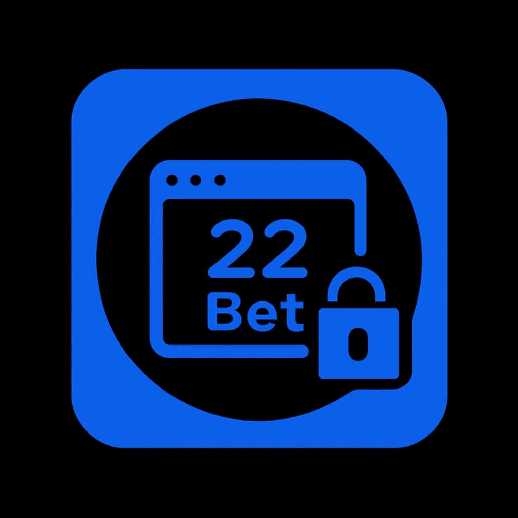 Icon representing help for accessing a 22 Bet account.