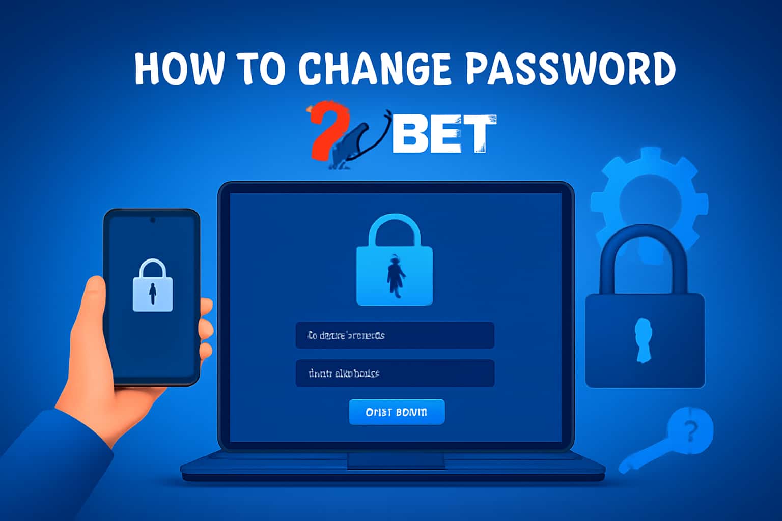 An illustration of the process to change the password on the 22 Bet platform, highlighted in a futuristic style.