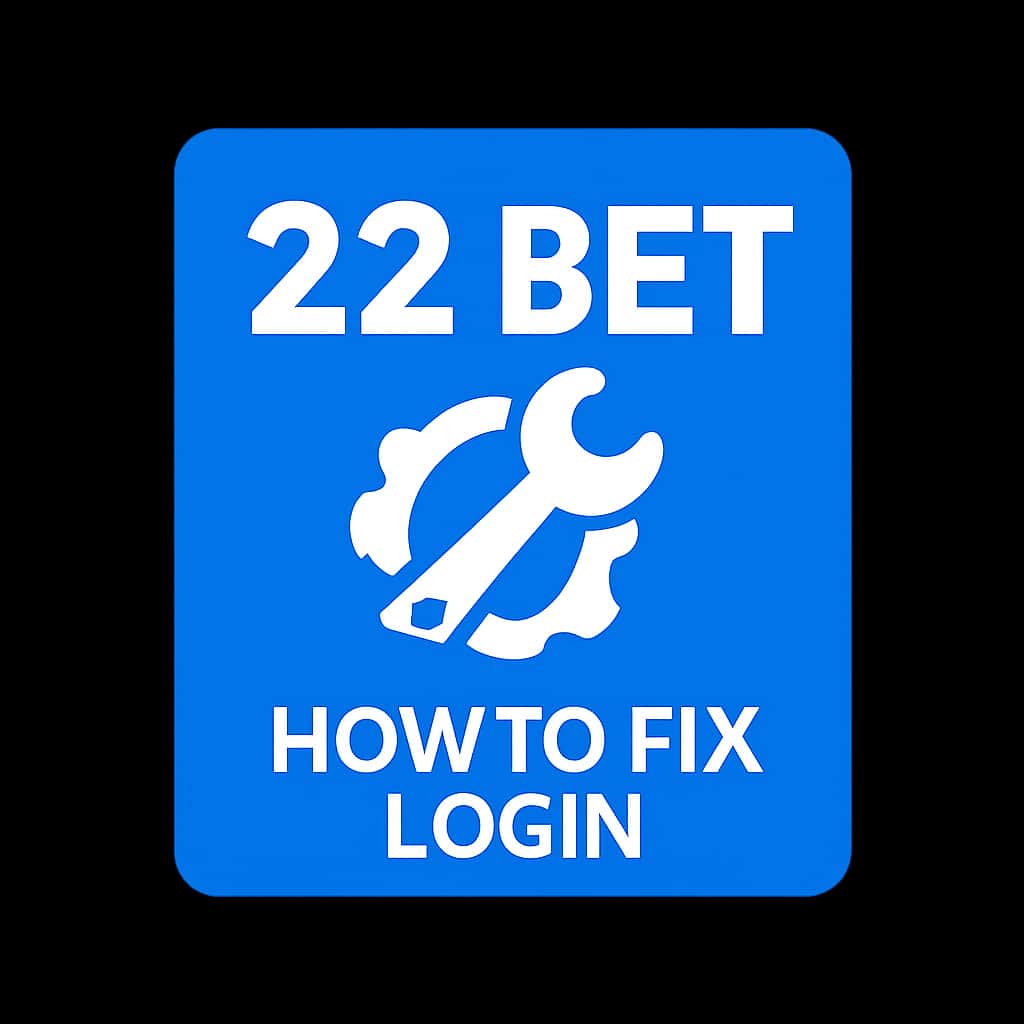 Icon illustrating login help for 22 Bet.